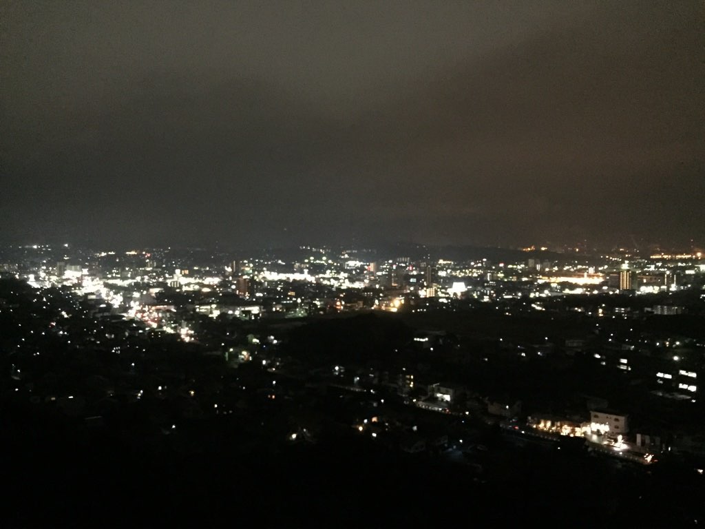 福山市蔵王山の夜景の見え方