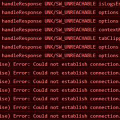 Channel:Error in handleResponse UNK/SW_UNREACHABLE islogsEnabledというエラー対処法