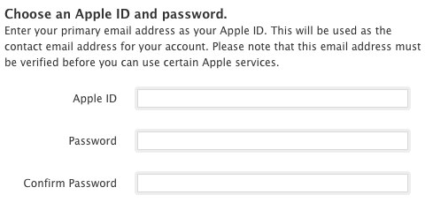 Apple  My Apple ID の入力画面