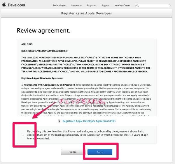 Review agreement  Apple Developer Registration  Apple Developer