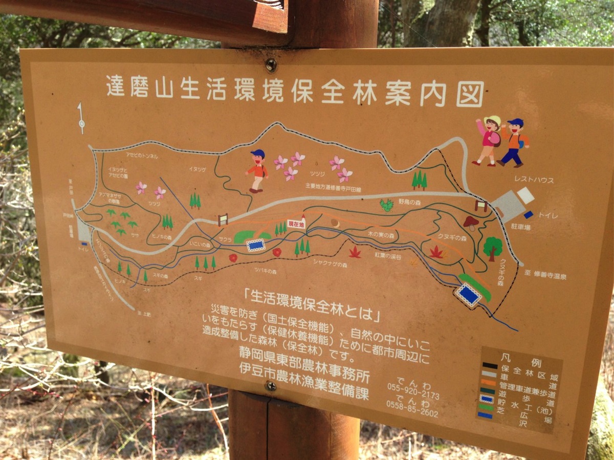 達磨山生活環境保全林案内図