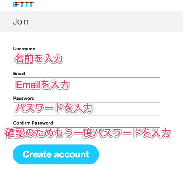 IFTTT登録